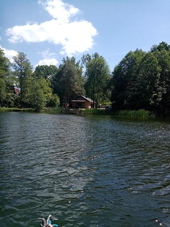 Urokliwy Domek Nad Brzegiem Jeziora Lubiatow  Bagian luar foto